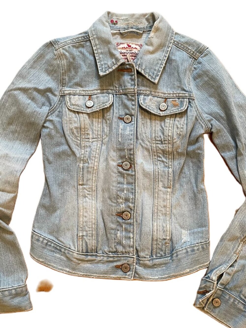 Abercrombie Authentic Vintage Y2K Denim Jean Jacket Size Medium